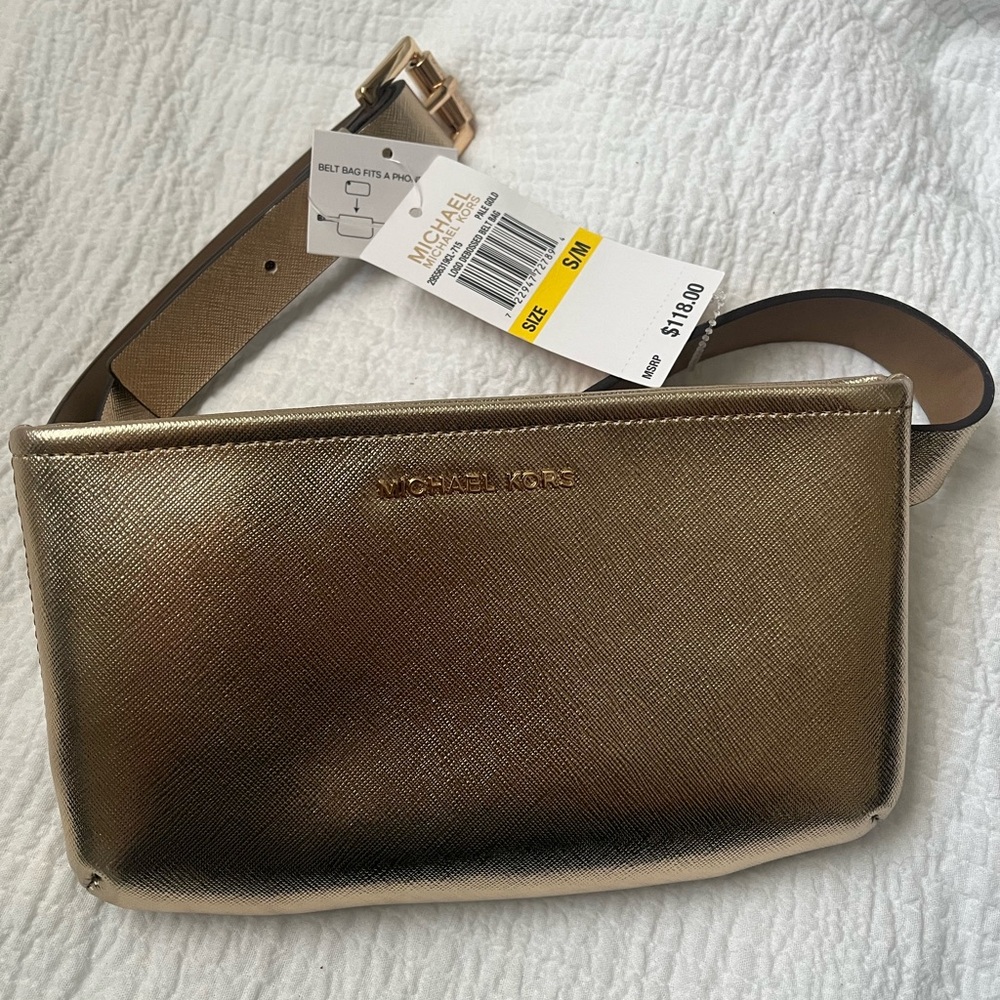 Michael Kors Gold Belt Bag